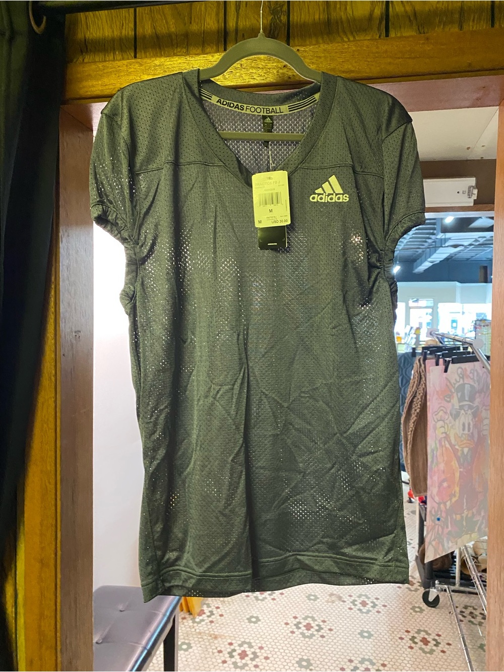 adidas Men’s V-Neck Football Training Shirt - Black